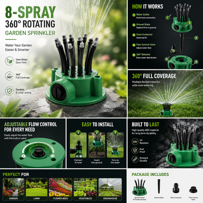 360° Garden Water Sprinkler