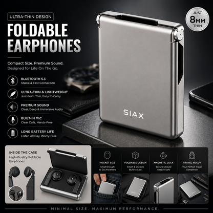 Wireless Bluetooth Ultra-thin Foldable Earphones