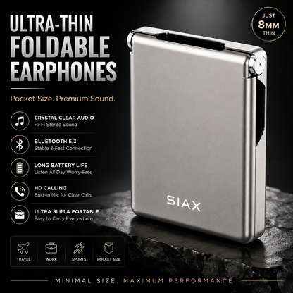 Wireless Bluetooth Ultra-thin Foldable Earphones